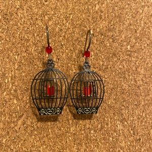 Birdcage & Birdie Earrings